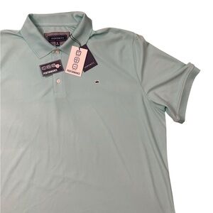 Crown & Ivy Men's Teal Golf Performance 4-Way Stretch Wicking Polo Shirt NWT